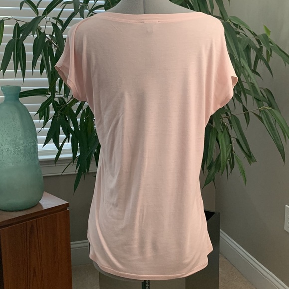 Express Pale Pink Short Sleeve T-Shirt Top - Picture 3 of 9